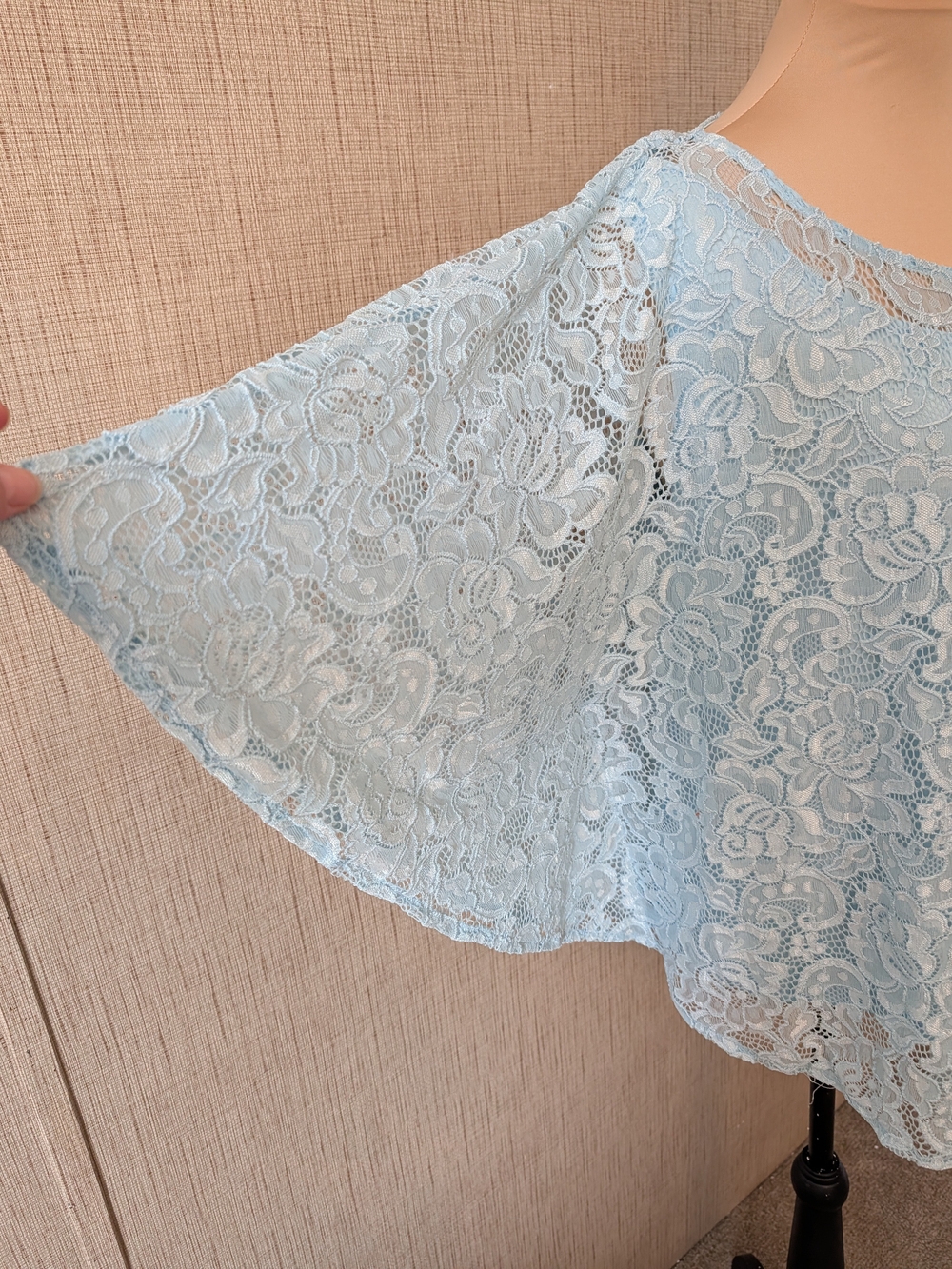 Ruby Rd. Powder Blue Floral Lace Tunic - Picture 2 of 8